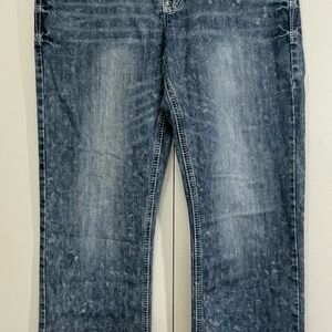 Crown Relaxed Fit Faded Blue Jeans